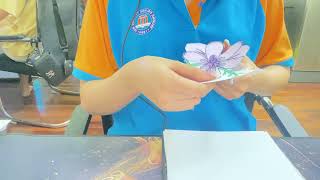 Instructions for making flashcards to learn English with Thanh about purple flowers [upl. by Neelehtak119]