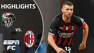 AC Milan wins 50 vs Wolfsberger 😳🔥  Highlights  ESPN FC [upl. by Neenad424]