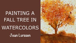 Watercolor Painting A Fall Tree [upl. by Cassil]