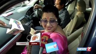 Radhika Sarathkumar speaks after casting her vote  Nadigar sangam elections  News7 Tamil [upl. by Brynne]