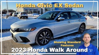 2023 Honda Civic EX Walkaround  Standard Features [upl. by Shih]