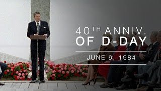 Normandy Speech Ceremony Commemorating the 40th Anniversary of the Normandy Invasion DDay 6684 [upl. by Lopes]