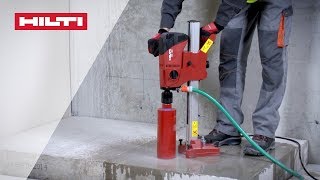 HOW TO use Hilti DD 120 diamond coring tool for wet drilling into concrete [upl. by Beverly550]