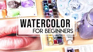 HOW TO USE WATERCOLOR  Guide for Beginners [upl. by Graehl]