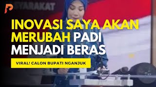 Viral ubah padi menjadi beras Debat calon bupati nganjuk tuai pro kontra [upl. by Lesko]