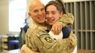 A Service Member Surprises His Kids at School [upl. by Ayekam]