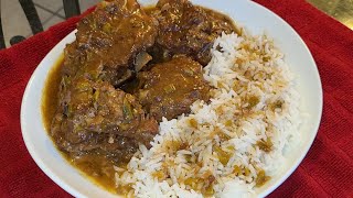 How to make Neck bones Smothered in gravy over rice [upl. by Anwahsar]