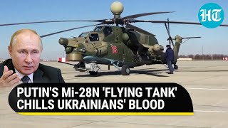 Putins Mi28N combat helicopter smashes Ukrainian fortifications  Full details [upl. by Nessaj]