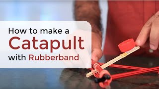 How To Make a Catapult with Rubberband at Home  Rubber band hack  dArtofscience [upl. by Oinoitna584]