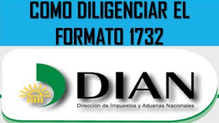 Como Declarar Renta en el Formato 1732 DIAN Colombia Video 2 [upl. by Saile]