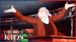 🇺🇸 Libertys Kids 102  Intolerable Acts with Benjamin Franklin  History Videos For Kids 🇺🇸 [upl. by Artekal]