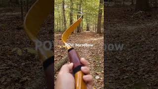 AF archery Jebe Mongolian Horse Bow archery thumbdraw horsebow [upl. by Ogata]