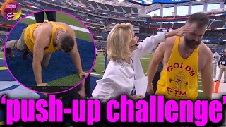 Jason Kelce HILARIOUS Took on 3 Veteran Navy SEALS in a pushup challenge on ESPN’s MNF [upl. by Joni]