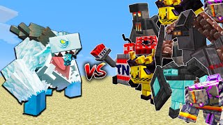 FROSTMAW vs ALL GOLEMS from Golemania  Minecraft Mob Battle [upl. by Yltnerb]