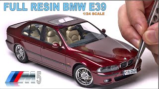 Full Resin BMW E39 M5 124 Scale Model Car Build Video [upl. by Aicenert]