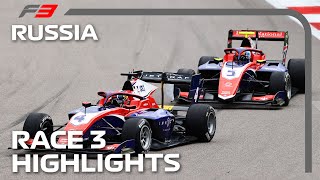 Team Mates Clash In Pursuit Of Championship F3 Race 3 Highlights  2021 Russian Grand Prix [upl. by Anerak]