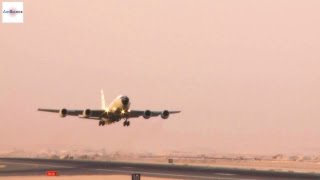 US Air Force RC135 Taxi and Takeoff Al Udeid AB Qatar 2014 [upl. by Godiva513]