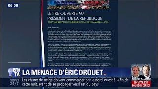 Gilets jaunes Éric Drouet demande à rencontrer Emmanuel Macron [upl. by Eirbua]