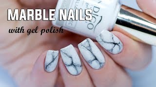 REALISTIC MARBLE NAILS  Easy Step by Step with Gel Polish [upl. by Riamu397]