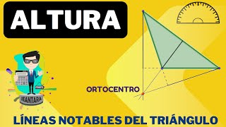 QUÉ ES LA ALTURA DE UN TRIÁNGULO Y COMO DIBUJARLAS  ORTOCENTRO DE UN TRIÁNGULO [upl. by Nauqahs]