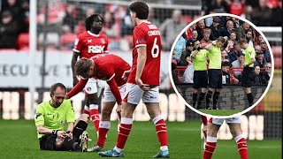 ⚽ Wrexham Fans Savage Chant at Injured Ref 😱  22 Thriller vs Charlton [upl. by Aelaza]