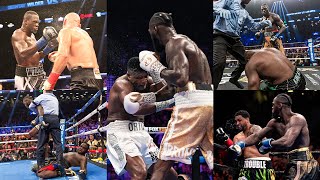 Five Deontay Wilder Knockouts In Super Slow Motion [upl. by Sukramal]