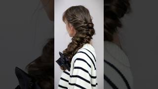 How To Faux French Braid w Twists 🥐 Braided Pony Tutorial [upl. by Zoellick]