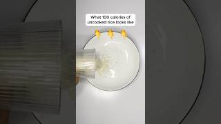 What does 100cal of uncooked rice look like 👀 caloriecounting caloriedeficit caloscanai [upl. by Eiduj]