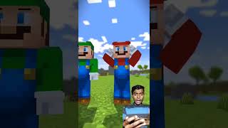 HELP Herobrine Hammer Strike VS Notch VS Mario amp Luigi in minecraft minecraft viral shorts [upl. by Nesyrb]