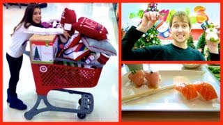 Sushi and Holiday Shopping ❄ Vlogmas 5 2012 [upl. by Glinys]