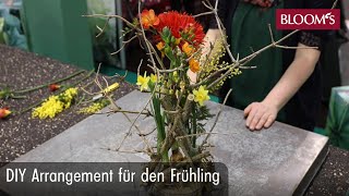 Arrangement für den Frühling  DIY Frühlingsdeko  spring decoration  BLOOM’s Floristik [upl. by Hareenum]