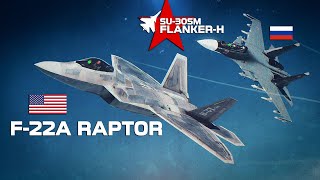 New Su30SM FlankerH Vs F22 Raptor Thrust Vectoring Dogfight  Digital Combat Simulator  DCS [upl. by Orella714]