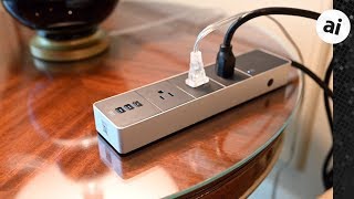 HandsOn Eve Energy Strip HomeKit Surge Protector at CES 2019 [upl. by Anitirhc]