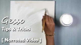 What is Gesso How to use Gesso on Acrylic Painting step by step Narrated Video [upl. by Alraep]