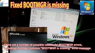 How to Fix BOOTMGR Is Missing Errors 2017 Sửa lỗi BOOTMGR is missing khởi động win [upl. by Dermott]