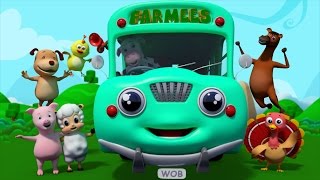 Wheels On The Bus  Nursery Rhymes  Farmees  Kids Songs  Childrens Video by Farmees [upl. by Toll45]