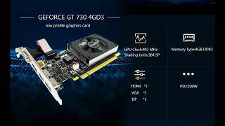 QTHREE GeForce GT 730 4GB 64Bit DDR3 Graphics Card [upl. by Belsky682]