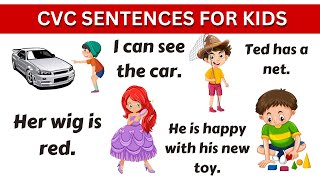 CVC phonics words and sentences  Sight words with sentences  CVC Reading  Teacher Hena [upl. by Anette]