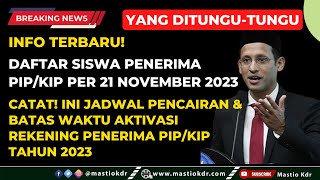 Terbaru Daftar Siswa Penerima PIPKIP Per 21 Nov 2023 Ini Jadwal Pencairan amp Batas Waktunya [upl. by Wendolyn]