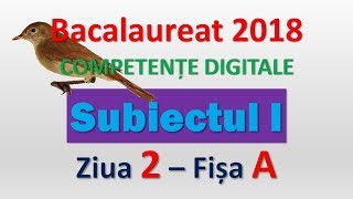 Fisa A  Competente digitale 2018 Ziua 2 [upl. by Cox844]