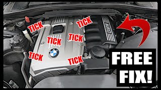 ENGINE TICKING TAPPING NOISE  HOW TO FIX ENGINE TICKING NOISE FOR FREE [upl. by Arac]