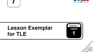 Lesson Exemplar for TLE with worksheet Q1W1 [upl. by Ailedamla]