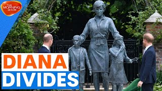 Princess Diana statue divides opinion even though Prince Harry and William were united [upl. by Ronny629]