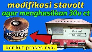 modifikasi stavolt bekas jadi trafo 30v ct cukup ikuti video ini pasti bisa👍👍 [upl. by Monk549]