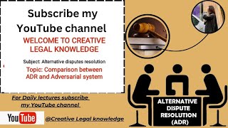 Lecture No 5comparison between adr and adversarial system llb part 2  llb [upl. by Yna740]