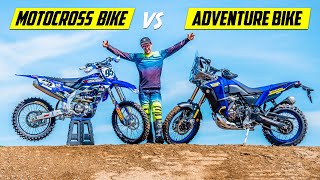 700cc Adventure Bike vs 450cc Motocross Bike [upl. by Aivatnuahs]