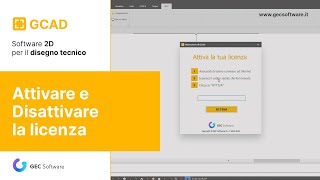 GCAD  Attivare e disattivare la licenza [upl. by Anawk]