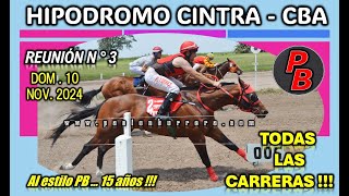 CARRERAS HIPODROMO MUNICIPAL CINTRA  CORDOBA 10112024 [upl. by Asilrac]