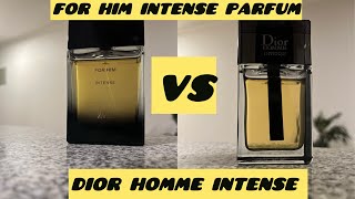 Diferencia entre Dior Homme intense EAU DE PARFUM VS For Him Intense de Parfum de ZARA [upl. by Haral]