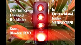 Review Das hellste FahrradRücklicht  KNOG Blinder Road R70 [upl. by Anitteb]